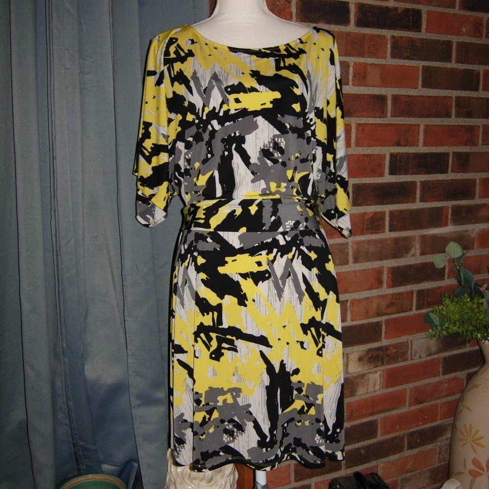 BCBGMaxAzria Belted Tie Back Dress L